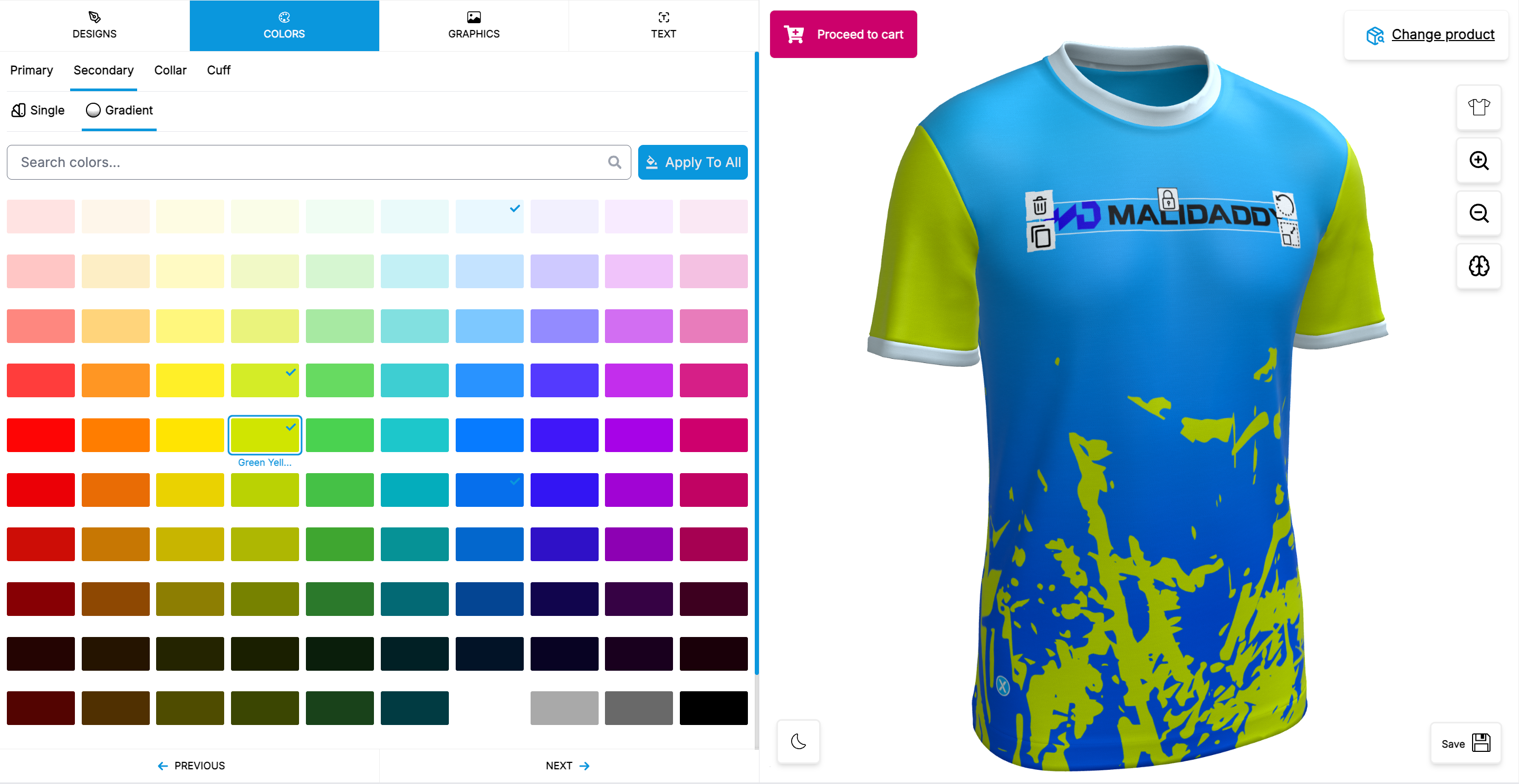 3D T-Shirt Configurator Interface